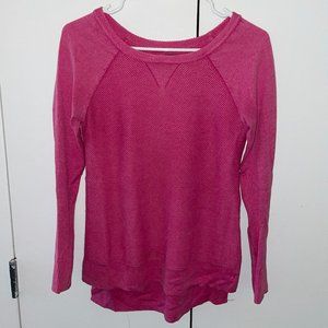 American Eagle dark pink waffle knit sweater